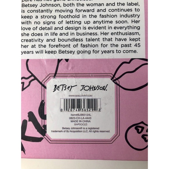 Betsey Johnson journal Spiral Pink With Written Designs - Picture 3 of 5